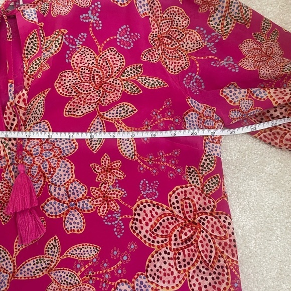 NWOT - Gorgeous Johnny Was Silk‎ Floral Dress - Size Medium - Picture 6 of 8